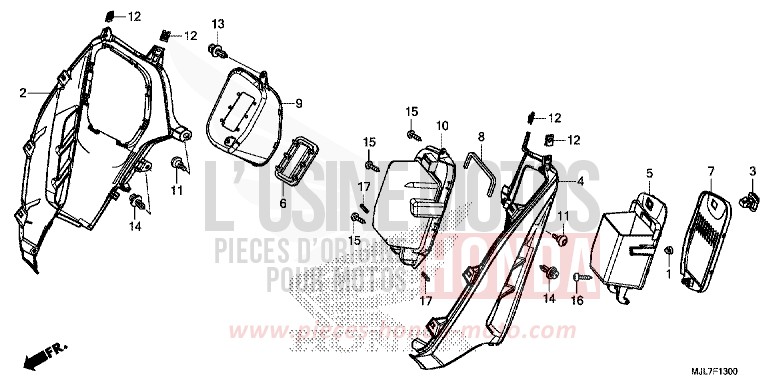 TASCHE von Integra 750 MAT GUNPOWDER BLACK METALLIC (NH436) von 2014